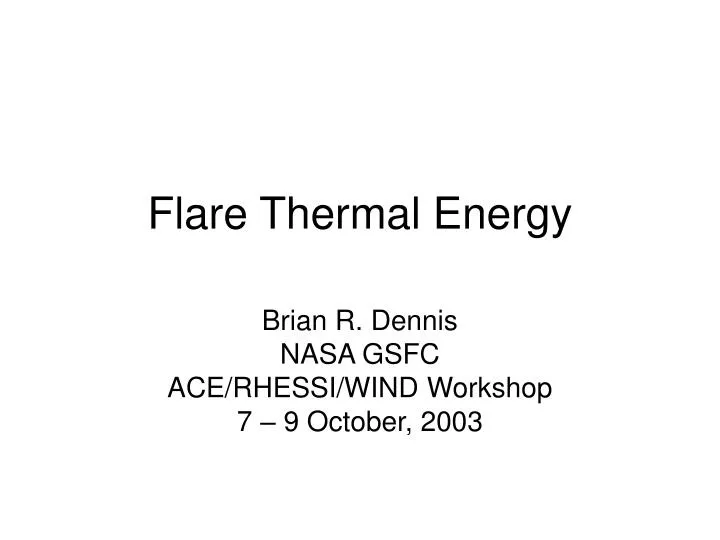 flare thermal energy