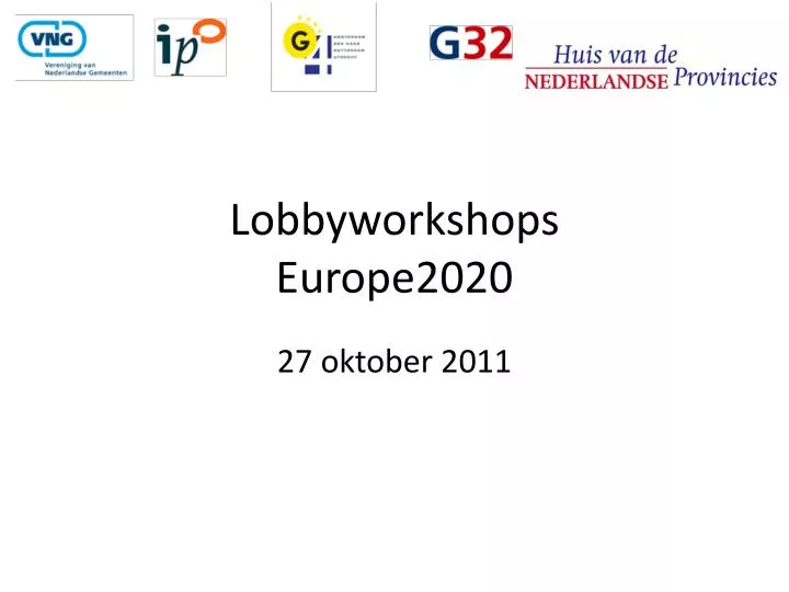 lobbyworkshops europe2020