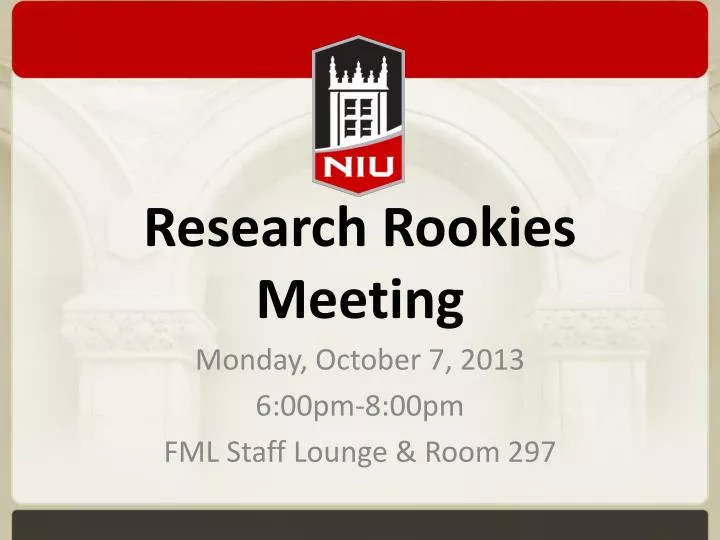 research rookies meeting
