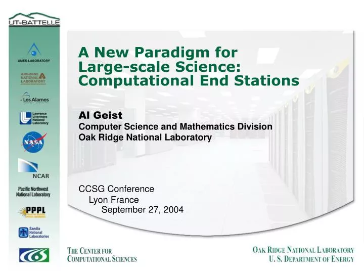 a new paradigm for large scale science computational end stations
