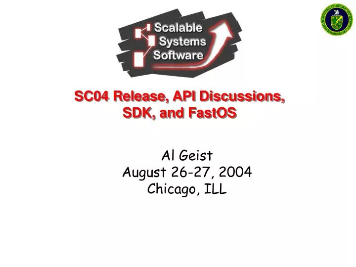sc04 release api discussions sdk and fastos