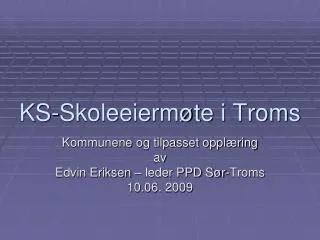 ks skoleeierm te i troms
