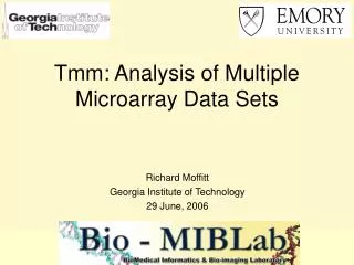 Tmm: Analysis of Multiple Microarray Data Sets