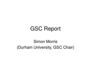 GSC Report