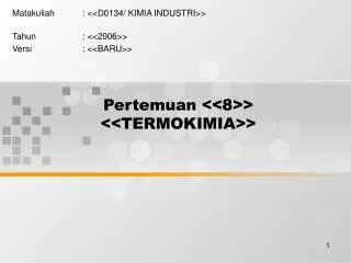 pertemuan 8 termokimia