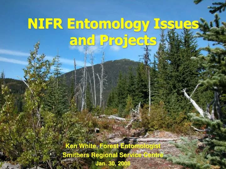nifr entomology issues and projects