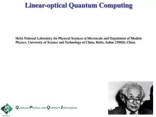 Linear-optical Quantum Computing
