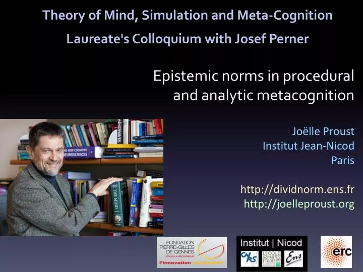theory of mind simulation and meta cognition laureate s colloquium with josef perner