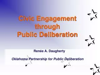 Civic Engagement through Public Deliberation