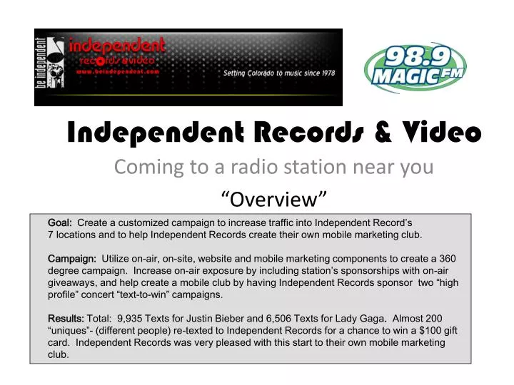 independent records video