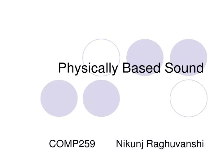 physically based sound