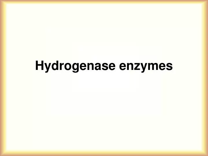 hydrogenase enzymes