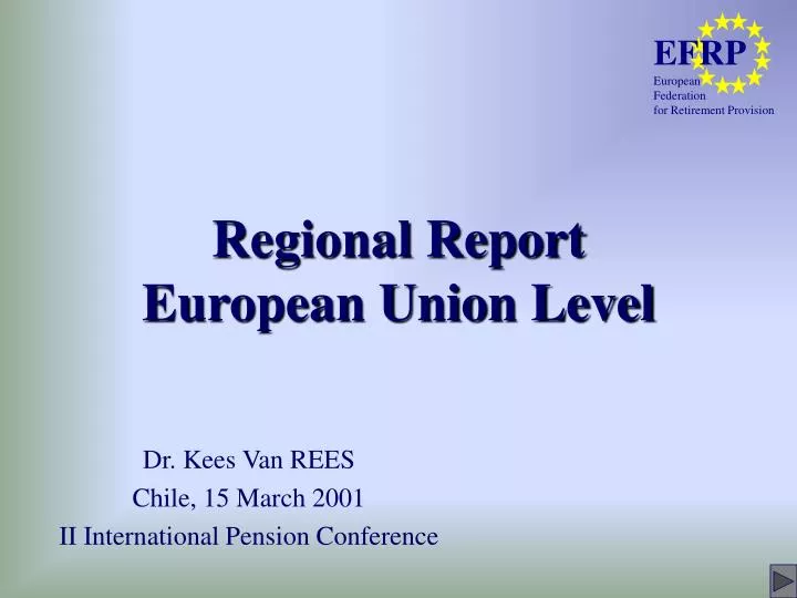 regional report european union level