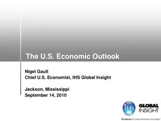 The U.S. Economic Outlook