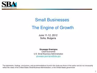 Small Businesses The Engine of Growth