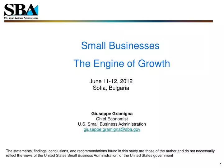 small businesses the engine of growth