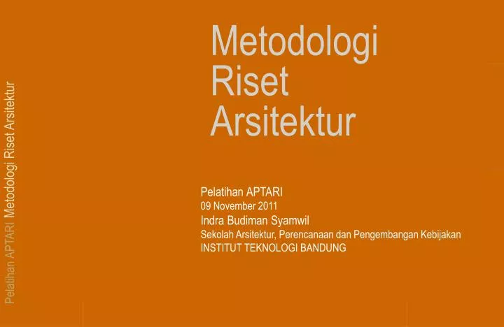 metodologi riset arsitektur