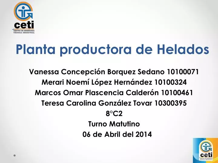 planta productora de helados