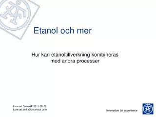 etanol och mer
