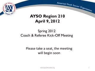 AYSO Region 210 April 9, 2012