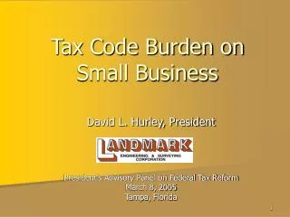 Tax Code Burden on Small Business