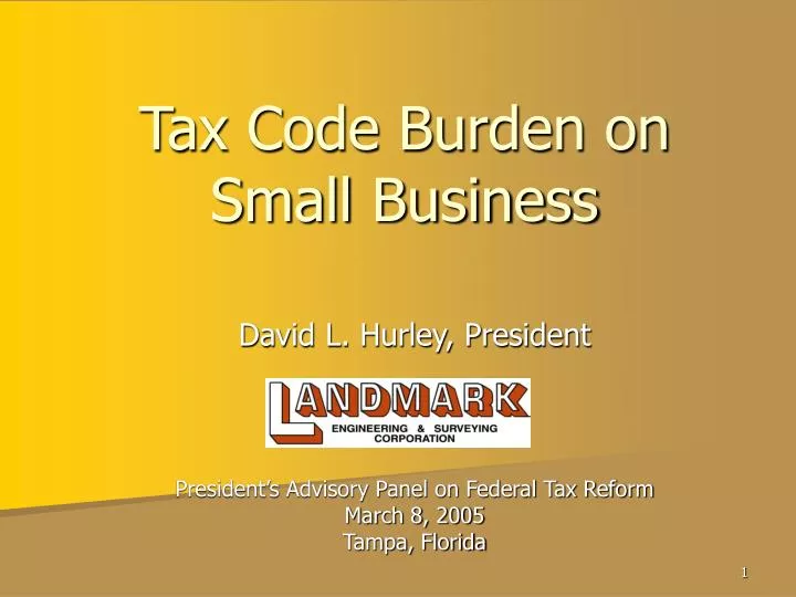tax code burden on small business
