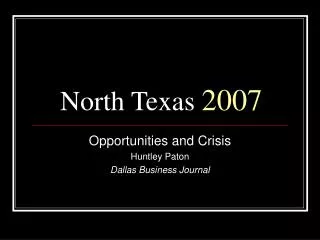 North Texas 2007