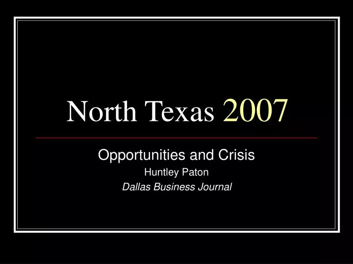 north texas 2007