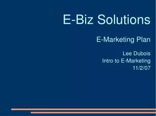 E-Biz Solutions