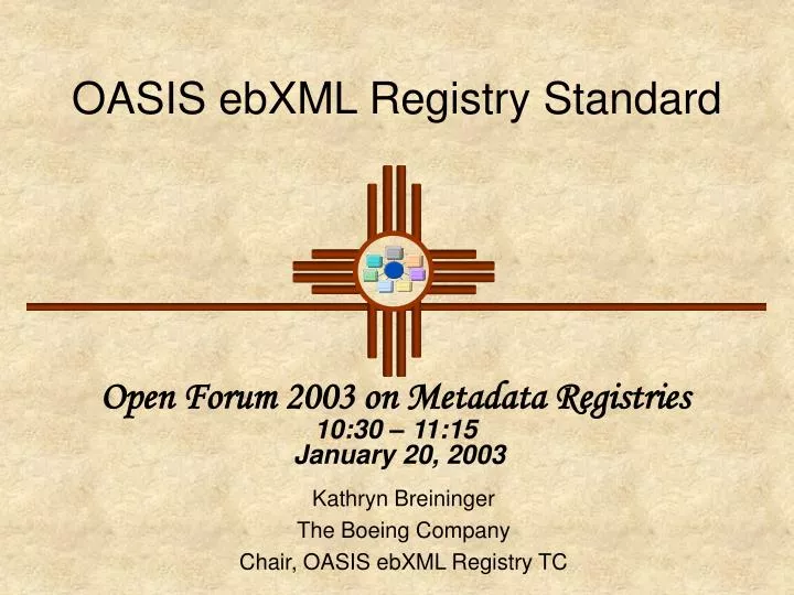 oasis ebxml registry standard