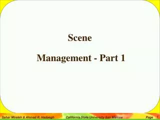 Scene Management - Part 1