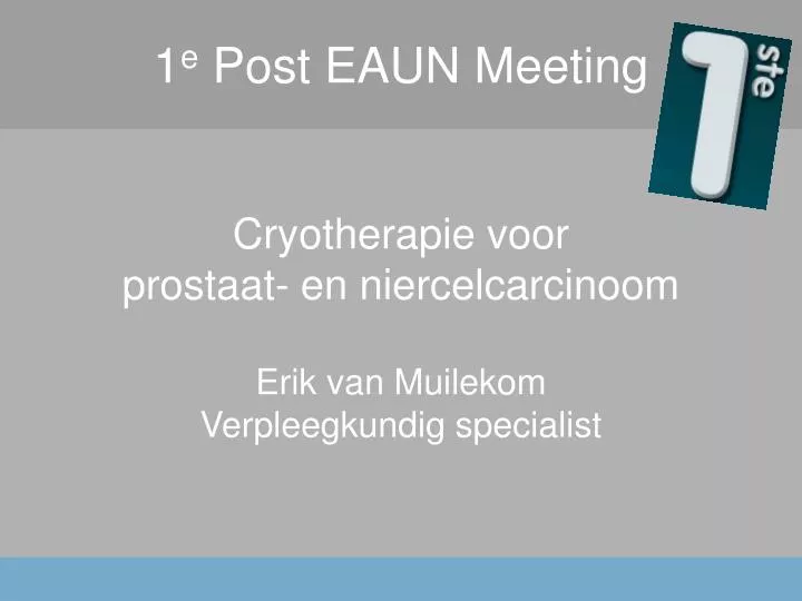 1 e post eaun meeting