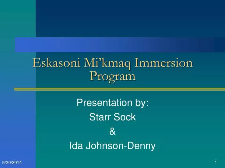 eskasoni mi kmaq immersion program