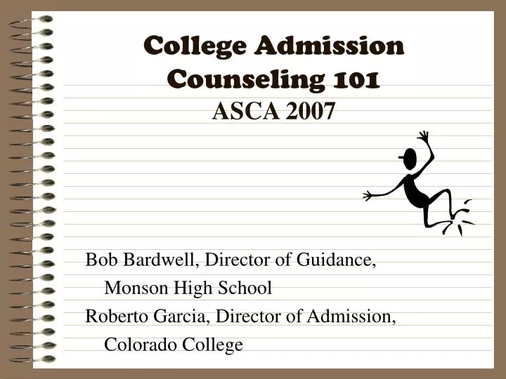 college admission counseling 101 asca 2007