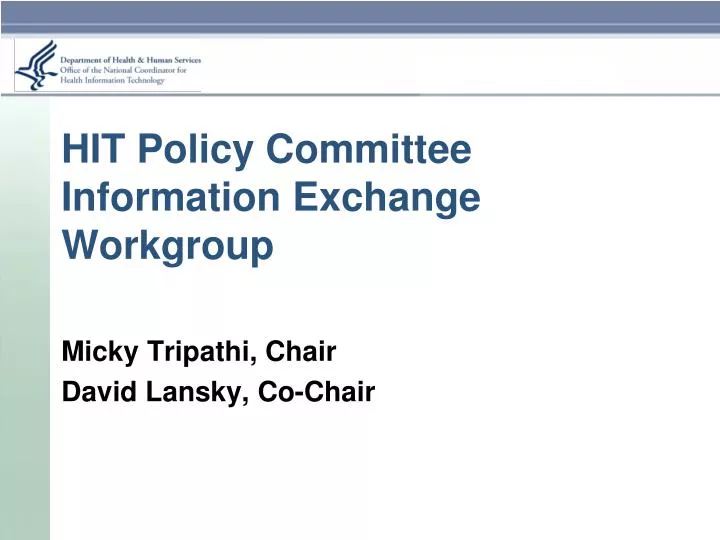 hit policy committee information exchange workgroup
