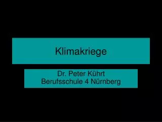 klimakriege