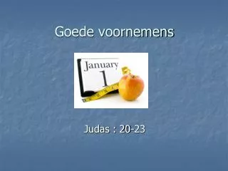 goede voornemens