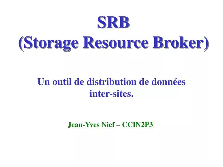 srb storage resource broker