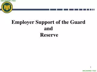 Employer Support of the Guard and Reserve