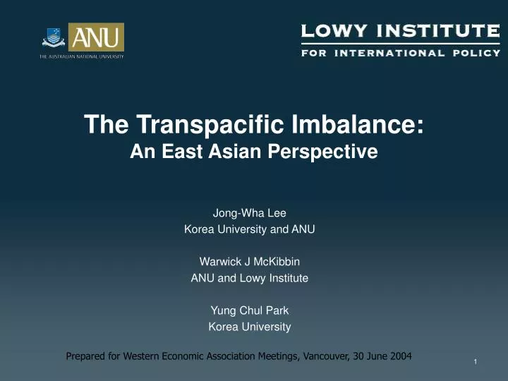 the transpacific imbalance an east asian perspective