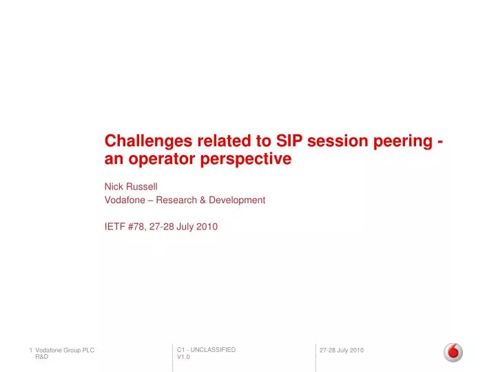 challenges related to sip session peering an operator perspective