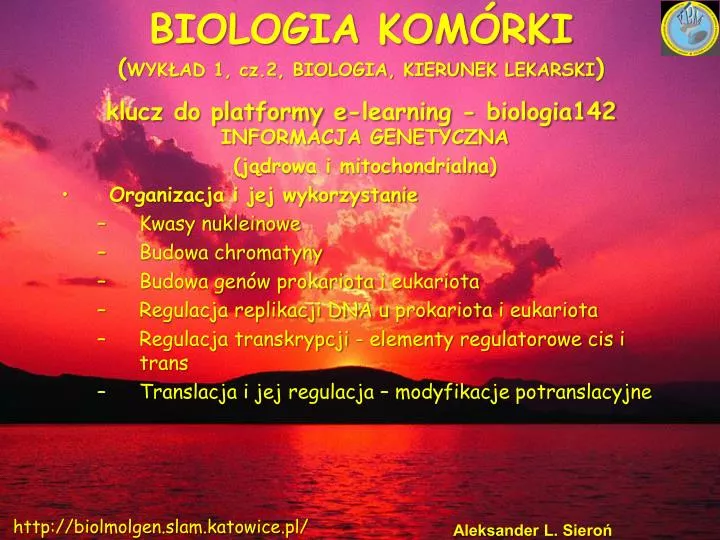 biologia kom rki wyk ad 1 cz 2 biologia kierunek lekarski klucz do platformy e learning biologia142