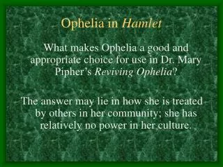 ophelia in hamlet
