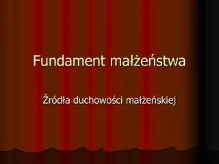 fundament ma e stwa