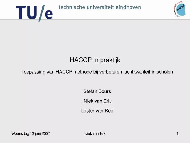 haccp in praktijk