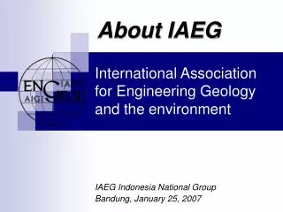 International Association for Engineering Geology and the environment