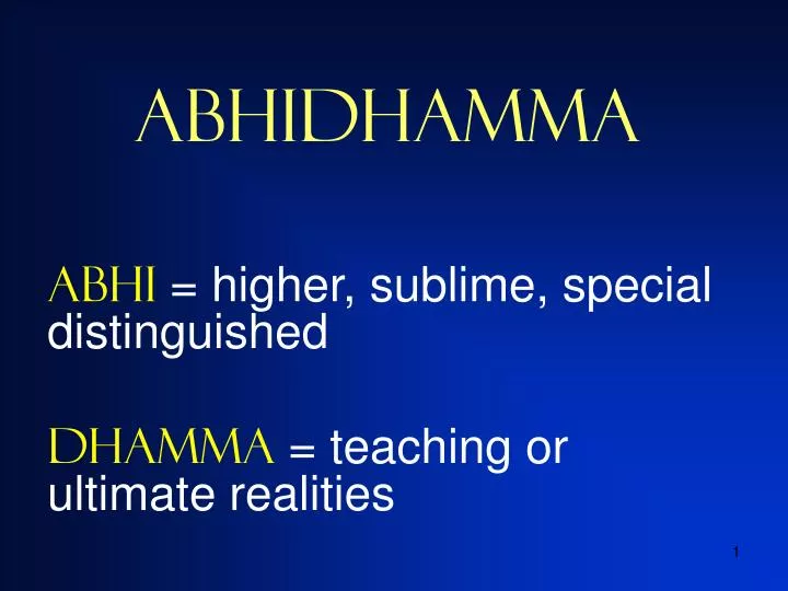 abhidhamma