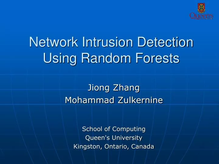 network intrusion detection using random forests