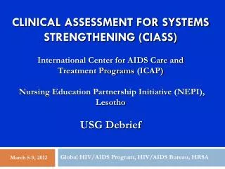 Global HIV/AIDS Program, HIV/AIDS Bureau, HRSA