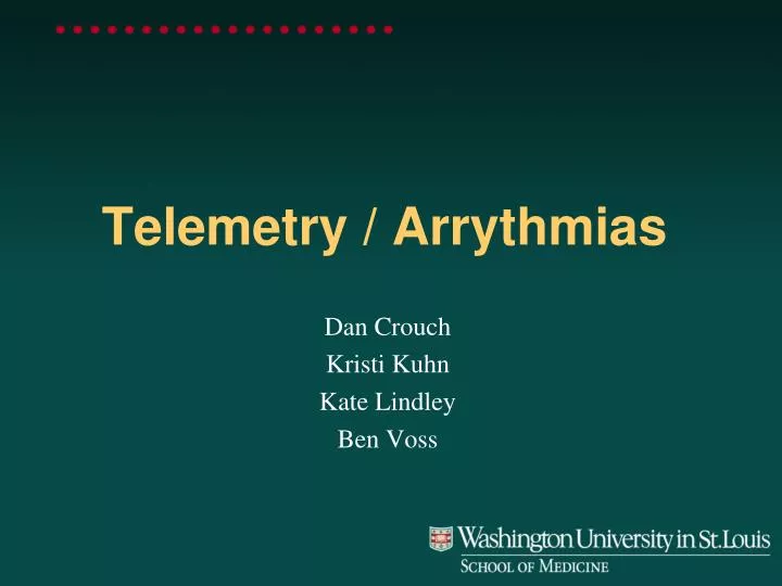 telemetry arrythmias